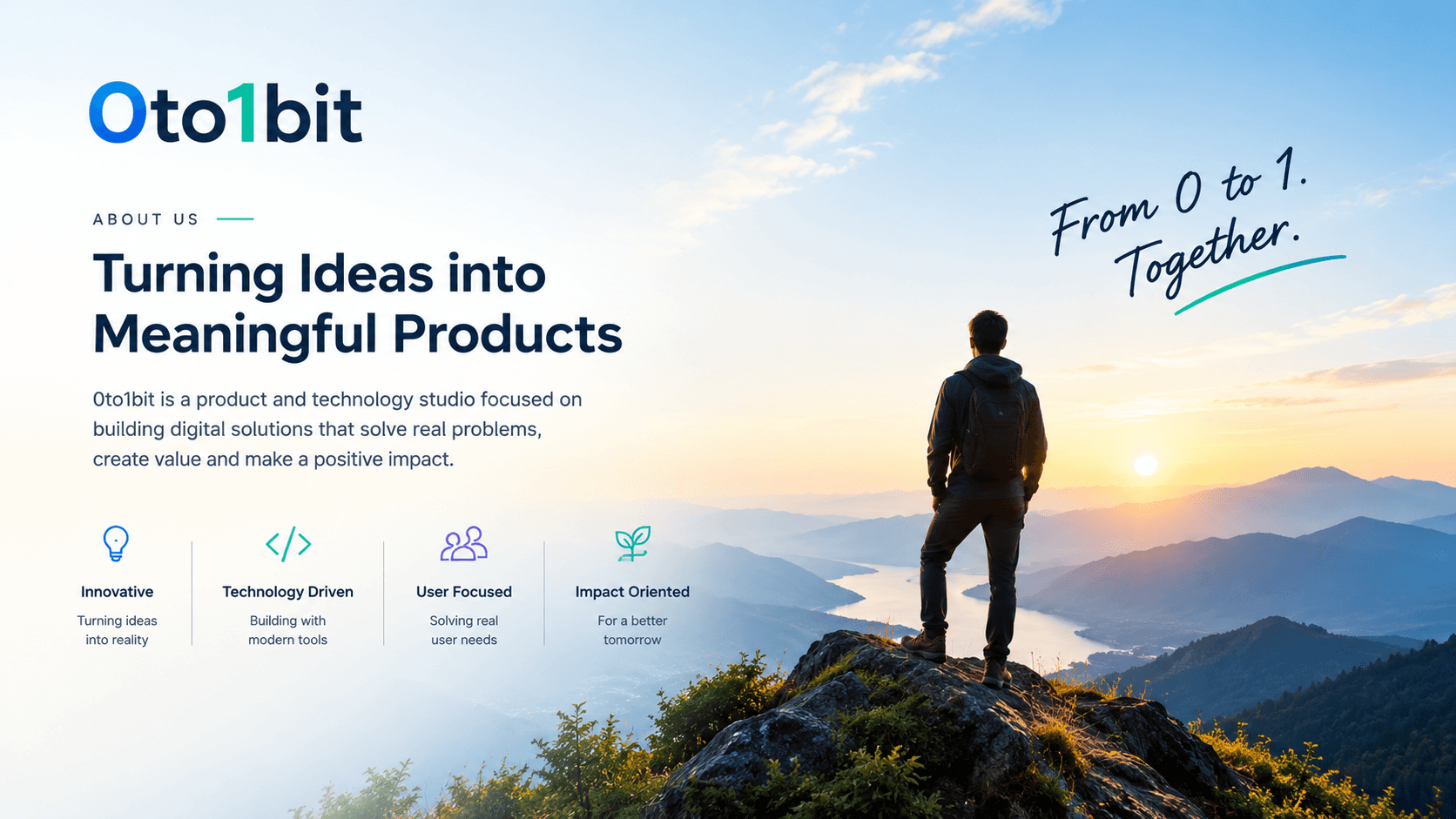 0to1bit — turning ideas into meaningful products