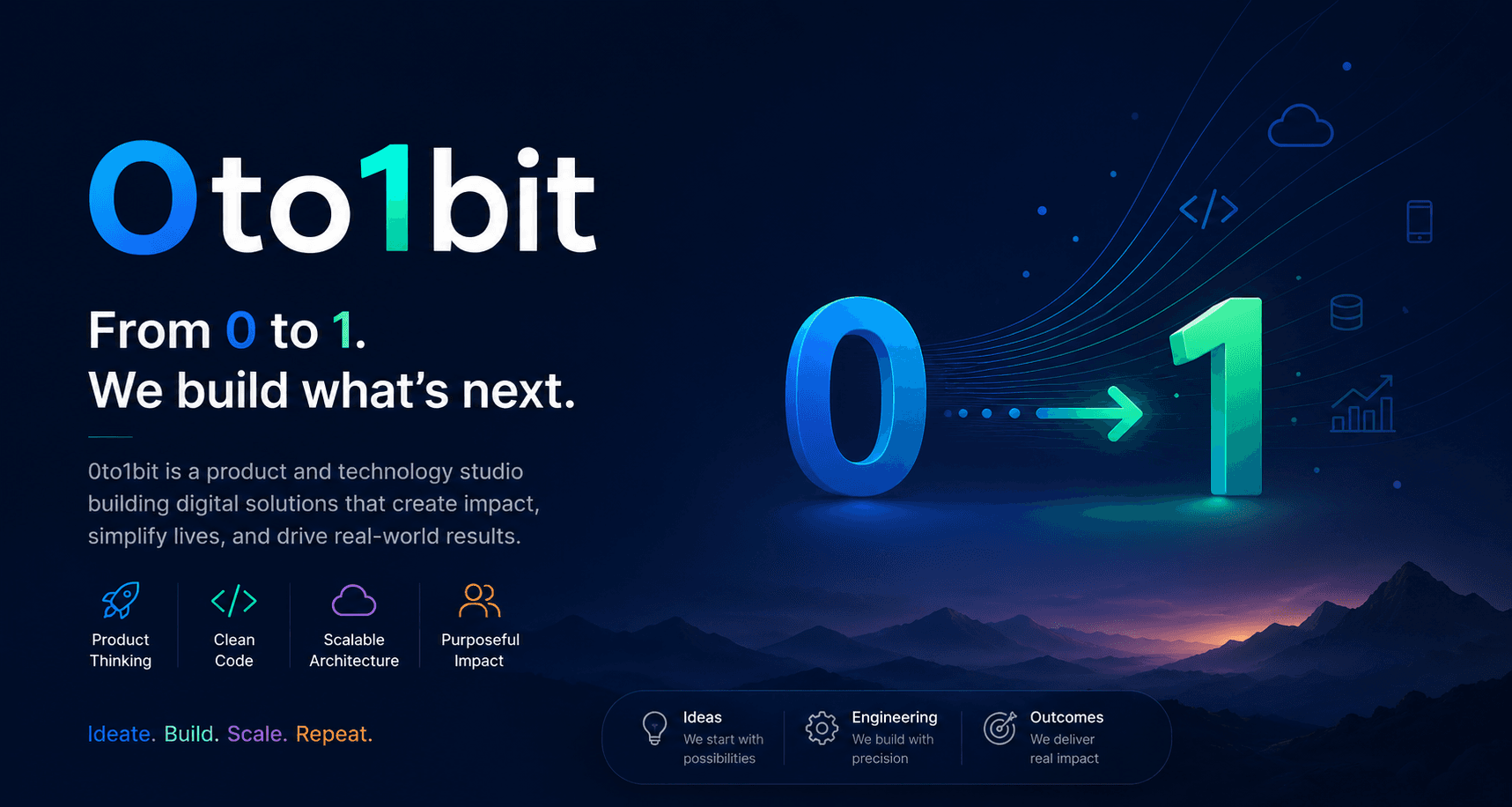 0to1bit — from 0 to 1, we build what's next